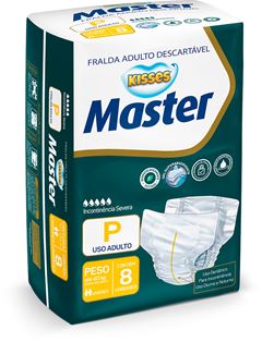 Fralda Geriatrica Kisses Master P 8un