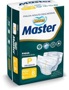 Fralda Geriatrica Kisses Master P 8un