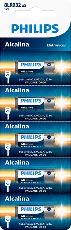Bateria Philips Alcalina 12v 8lr932p5b 5un