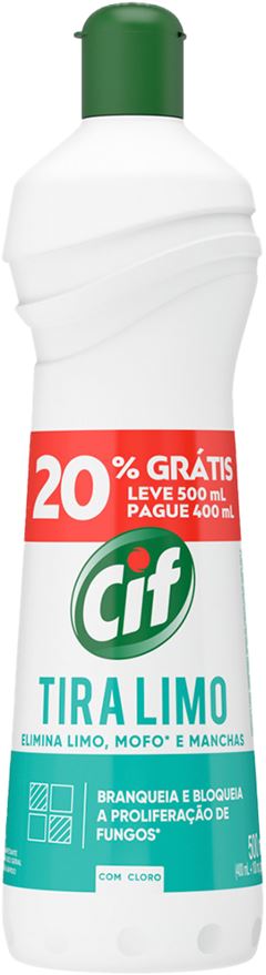 Limpador Cif Tira Limo Lv500ml Pg400ml