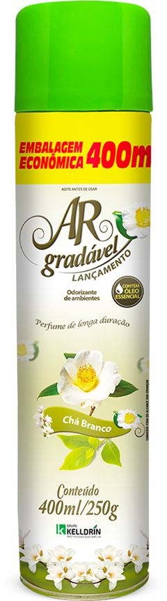 Desodorizador Ar Gradavel Aero Cha Branco 400ml