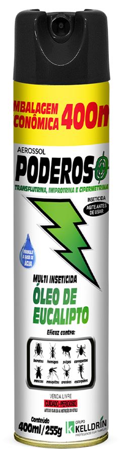 Inseticida Kellldrin Poderoso Aero Oleo De Eucalipto 400ml