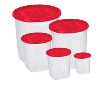 Jogo Para Mantimentos Jaguar Plastico Redondo 5pcs