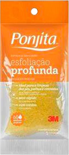 Esponja Banho 3m Ponjita Esfoliante 6un