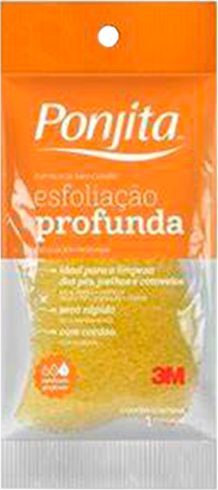 Esponja Banho 3m Ponjita Esfoliante 6un