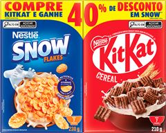 Alimento Matinal Nestle Snow Flakes E Kit Kat 40% Desc