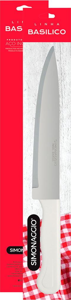 Faca Peixeira Inox Simonaggio Cabo Branco N7