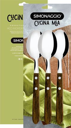 Colher Mesa Inox Simonaggio Cucina Mia Cabo Madeira 3pcs