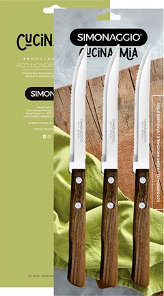 Faca Mesa Inox Simonaggio Cucina Mia Cabo Madeira 3pcs