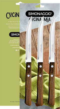 Faca Mesa Inox Simonaggio Cucina Mia Cabo Madeira 3pcs