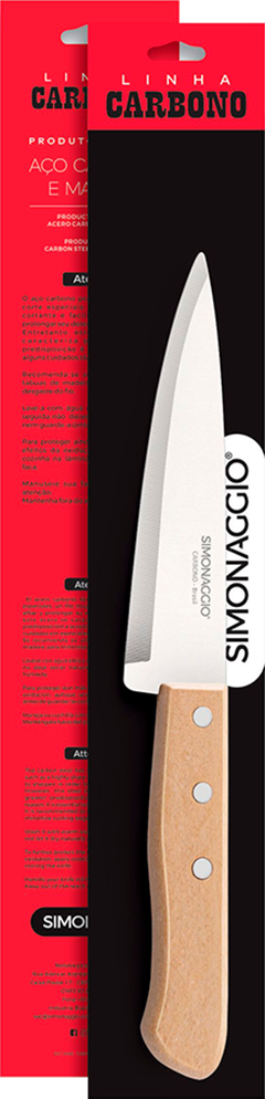 Faca Peixeira Inox Simonaggio Cabo Madeira N6