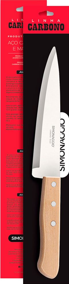 Faca Peixeira Inox Simonaggio Cabo Madeira N7