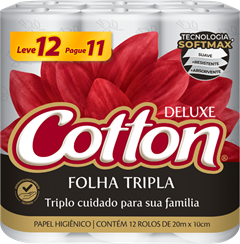 Papel Higienico Cotton Folha Tripla 20m L12 Pg11