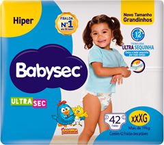 Fralda Babysec Ultrasec Hiper Xxxg 42un
