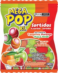 Pirulito Mega Pop Sortido 552g