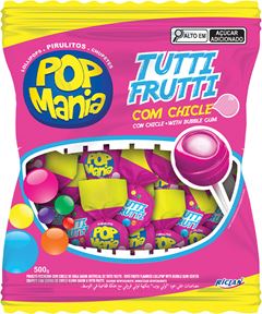Pirulito Pop Mania Tutti Fruiti 500g