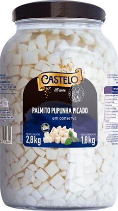 Palmito Pupunha Castelo Picado 1,8kg