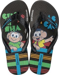 Sandalia Ipanema Turma Da Monica Masc Infantil Preto/Azul