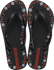 Sandalia Ipanema Day Fem Adulto Preto/Preto/Vermelho