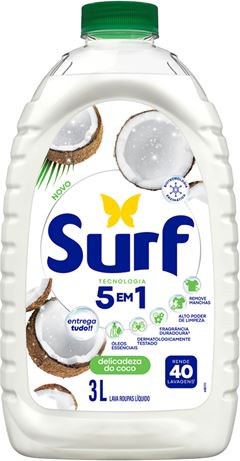 Sabao Liquido Surf Cuidado Do Coco 3l