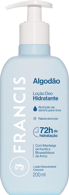 Locao Hidratante Francis Algodao Azul 200ml