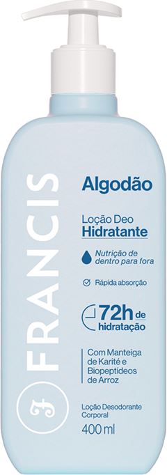 Locao Hidratante Francis Algodao Azul 400ml