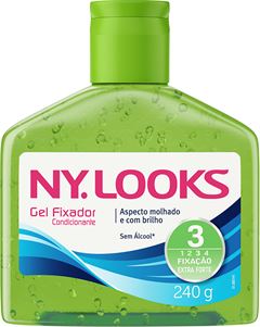 Gel Capilar Nylooks Fixacao Extra Forte Verde 240g