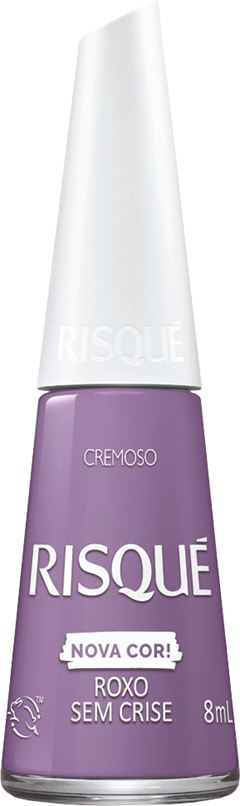 Esmalte Risque Cremoso Roxo Sem Crise 6un