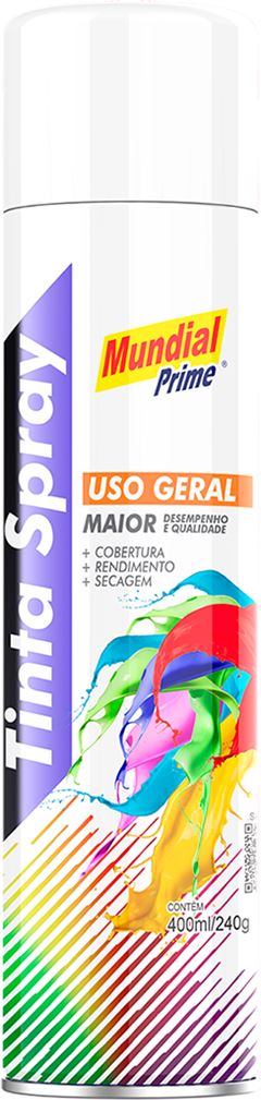 Tinta Spray Mundial Prime Branco 400ml