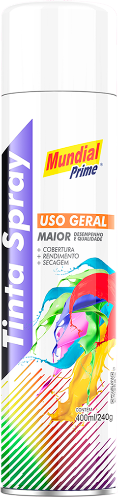 Tinta Spray Mundial Prime Branco 400ml
