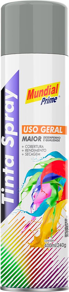 Tinta Spray Mundial Prime Cinza 400ml