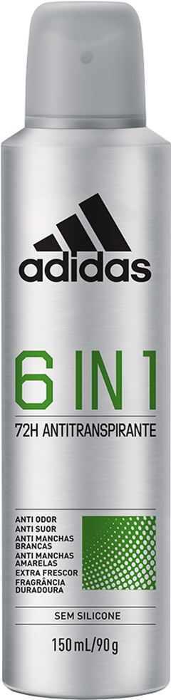 Desodorante Aerossol Adidas Masculino 6 Em 1 150ml