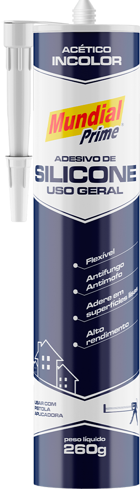 Silicone Mundial Prime Incolor Tubo 260gr