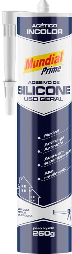 Silicone Mundial Prime Incolor Tubo 260g