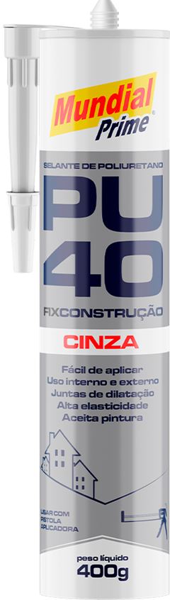Adesivo Selante Pu40 Mundial Prime Cinza 400g