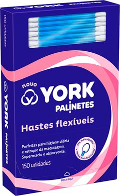 Haste Flexivel Cotonete York Palinetes 150un