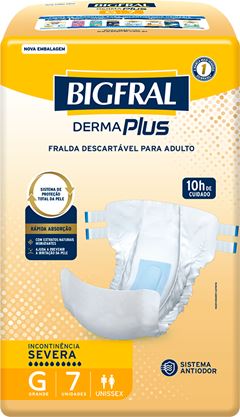 Fralda Geriatrica Bigfral Derma Plus G 7un