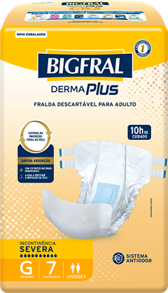 Fralda Geriatrica Bigfral Derma Plus G 7un