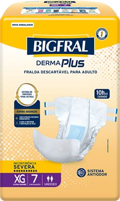 Fralda Geriatrica Bigfral Derma Plus Xg 7un