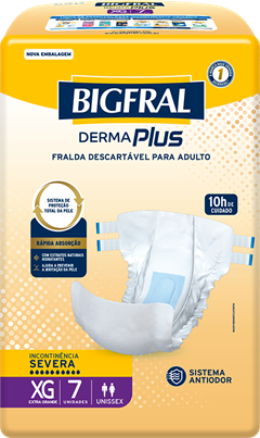 Fralda Geriatrica Bigfral Derma Plus Xg 7un