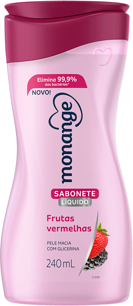 Sabonete Liquido Monange Frutas Vermelhas 240ml