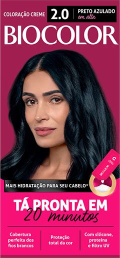 Tintura Biocolor Preto Azulado 2.0