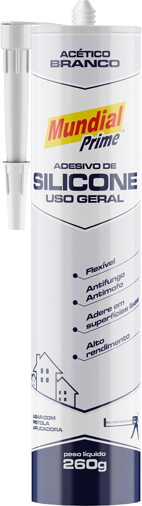 Silicone Acetico Mundial Prime Branco 260g