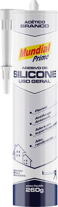 Silicone Acetico Mundial Prime Branco 260g