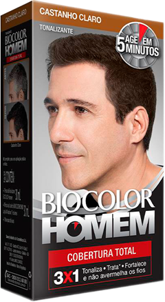 Tonalizante Masculino Biocolor Castanho Claro