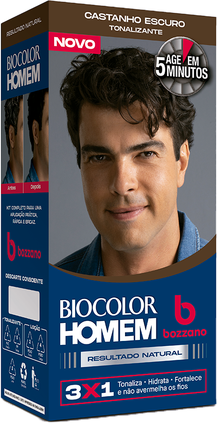 Tonalizante Masculino Biocolor Castanho Escuro