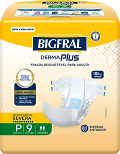 Fralda Geriatrica Bigfral Derma Plus P 9un