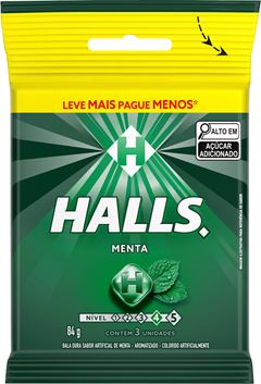 Drops Halls Menta Pacote 84g 3x1