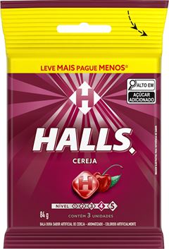 Drops Halls Cereja Pacote 84g 3x1