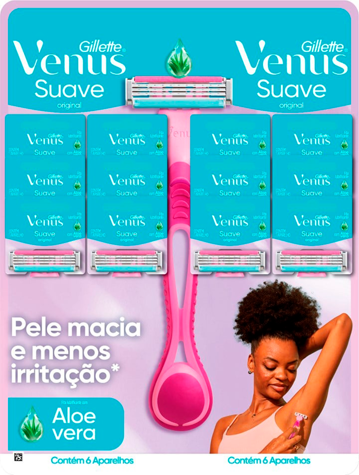 Aparelho Gillette Venus 3 Suave Feminino Original Cartela 12un